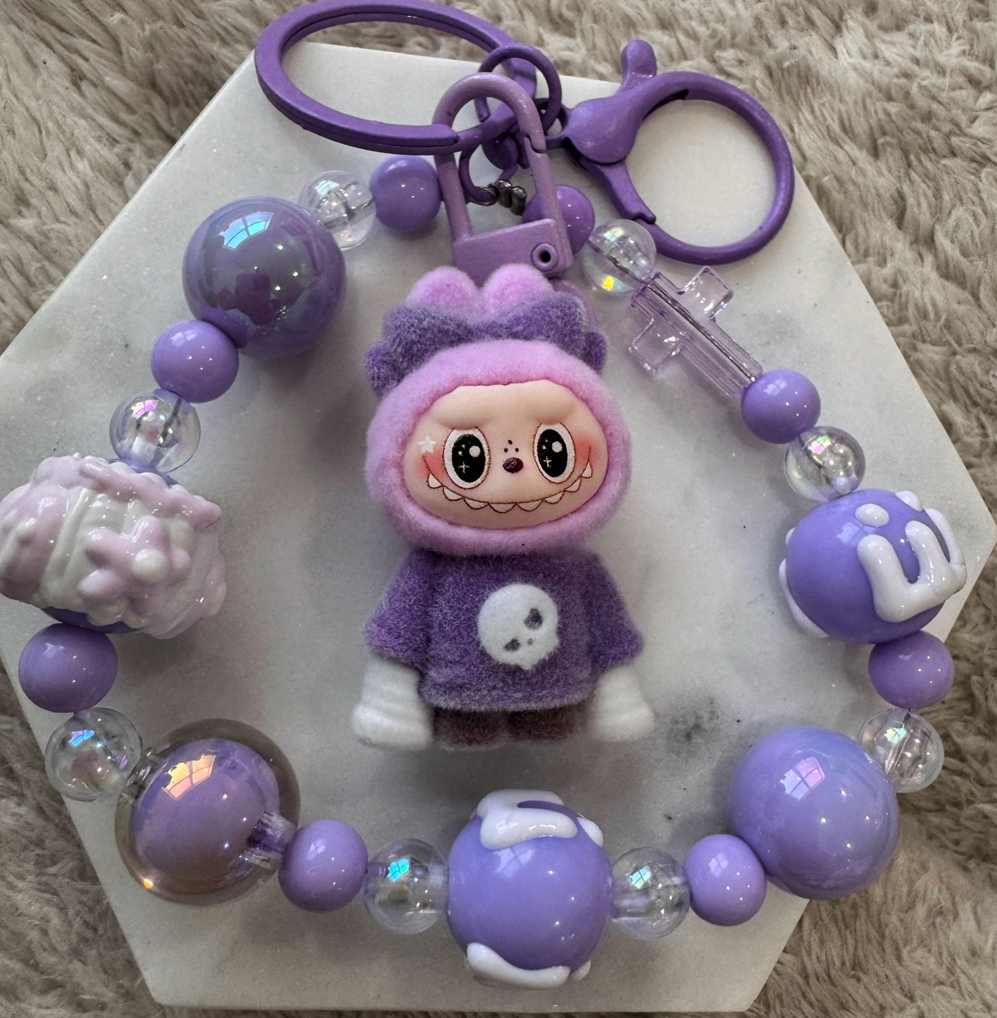 Kawaii Purple Keychain