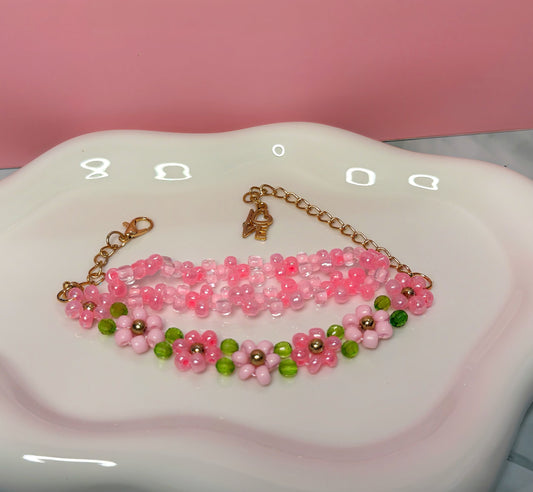 Stacked Bracelets - Pink