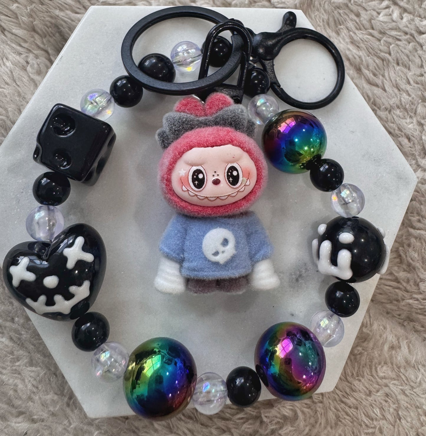 Kawaii Black Keychain