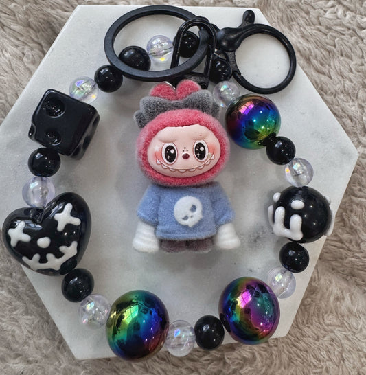 Kawaii Black Keychain