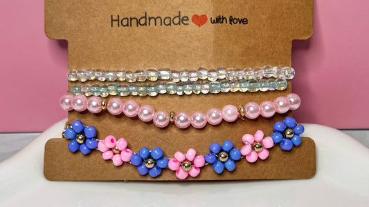 Cotton Candy Flower Bracelet