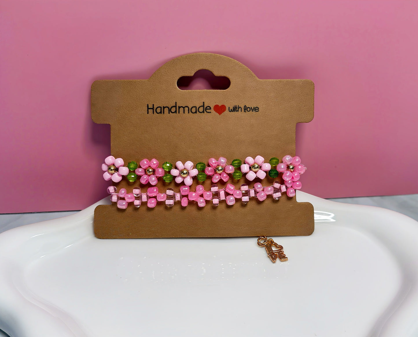 Stacked Bracelets - Pink